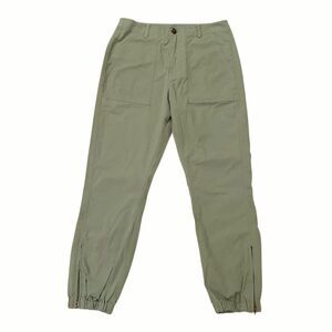 Grayers Joggers Pants Womens Small Green Ankle Zip Stretch Activewear Comfort